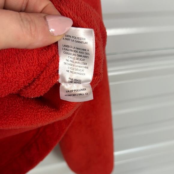 Horny Toad Vibrant Orange and Pink Quarter Zip Pullover - Picture 6 of 7